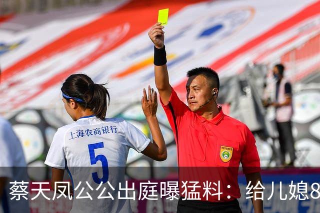 蔡天凤公公出庭曝猛料：给儿媳8000万只因一点，真相令人唏嘘